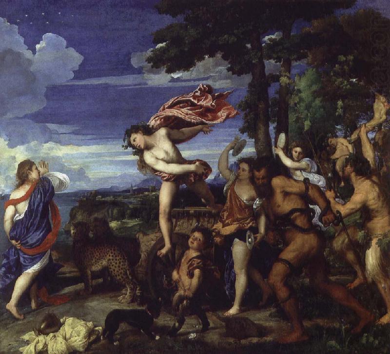 bacchus och ariaden, TIZIANO Vecellio